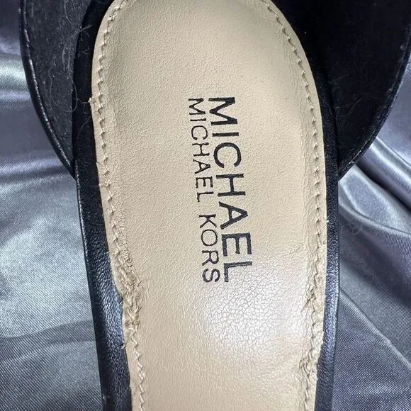 Michael Kors Valencia Studded Stiletto Heels Women's 5.5 Black Silver Worn 2x - Picture 14 of 16